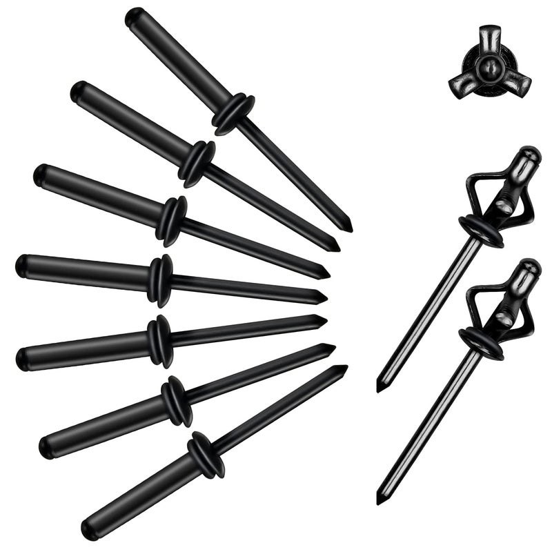 HLOGREE 3/16"" x 1"" Tri Grip Rivets - 50PCS - Tri-fold Marine Decorative Pop Rivets with Waterproof O Rings,Tri-Grip Rivets for Boat Canoe,Aluminum Blind Rivets Tri Grip Boat Kayak Rivets,Trifold Rivets - Image 1
